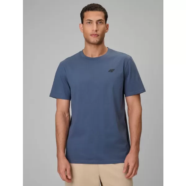  Herren-T-Shirt 4F WAW25TTSHM2401 DENIM 
