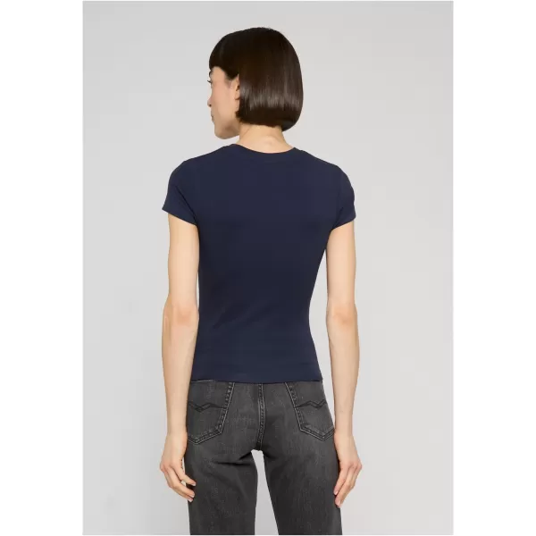  Damen-T-Shirt URBAN CLASSICS TB8569C-23656 SCHWARZ/DUNKLES ZIEGELROT/GEDÄMPFTES BLAU/WEIßER SAND/MITTERNACHTSMARINE 