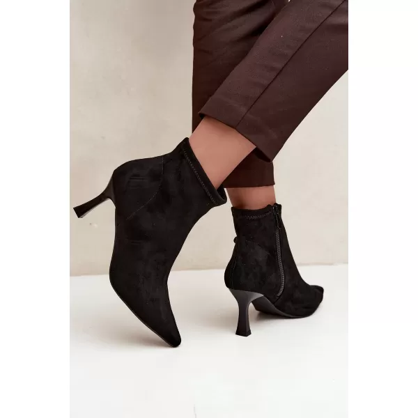  Damen-Stiefeletten BOTO 7107 SCHWARZ MATT 