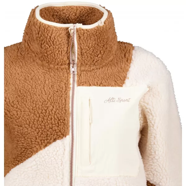  Fleece-Sweatshirt für Damen ALTISPORT IVONA BEIGE 
