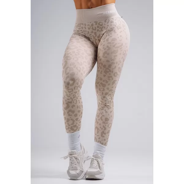  Kompressions-Push-up-Leggings mit Leopardenmuster NEBBIA PRIMAL 849 CREMEFARBENER LEOPARD 