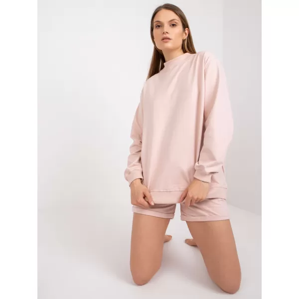  Damen-Sweatshirt BASIC FEEL GOOD AP-BL-A-R001 LEUCHTEND ROSA 
