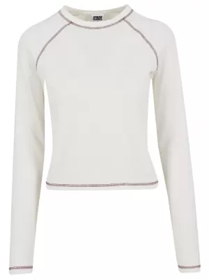 Damen-T-Shirt URBAN CLASSICS TB7730 CREMEFARBEN
