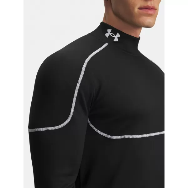  Herren-T-Shirt UNDER ARMOUR COLD WEATHER GRID LS MOCK 6007127-001 SCHWARZ 