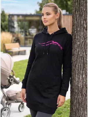 Erweitertes Damen-Sweatshirt ALTISPORT ALW001419 SCHWARZ ROSA