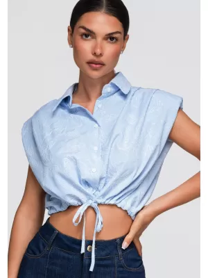 Damenhemd OMBRE OW-SH-E0057 BLAU