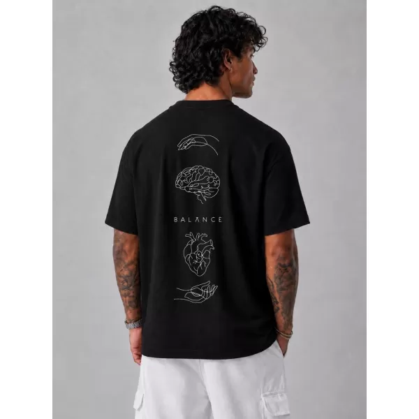  Herren-T-Shirt DSTREET NX4016R-BK-O SCHWARZ 