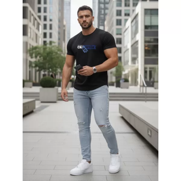  Herren-T-Shirt DSTREET NX5017R SCHWARZ 