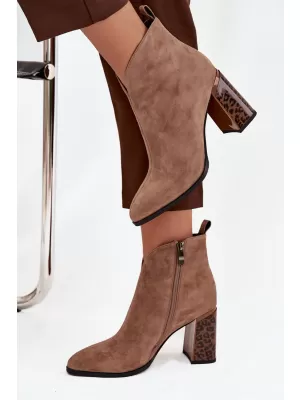 Damen-Stiefeletten BOTO 25BT24-9210 BRAUN