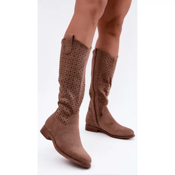  Damenstiefel S.BARSKI HY62-8144 KAFFEE 