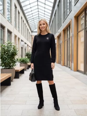 Strickkleid für Damen ALTISPORT ISIDORE SCHWARZ