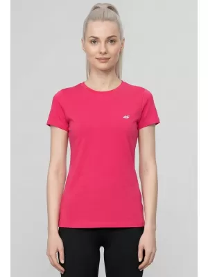 Funktions-T-Shirt für Damen 4F WAW25TFTSF1527 DUNKELROSA