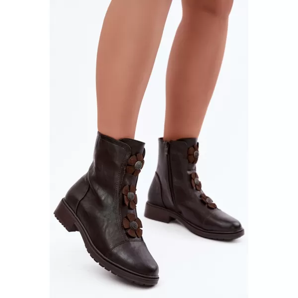  Damen-Stiefeletten BOTO ASA295-5 BRAUN 