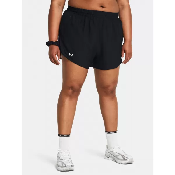  Damen-Shorts UNDER ARMOUR UA FLY BY 3'' SHORTS 1382853-001 SCHWARZ 