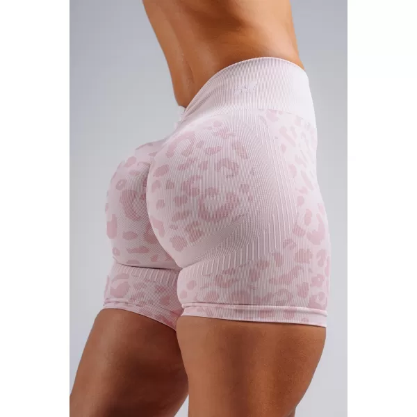  Kompressions-Push-up-Shorts mit Leopardenmuster NEBBIA PRIMAL 856 ROSA LEOPARD 
