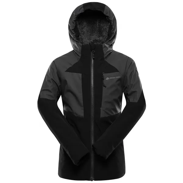  Kinderjacke ALPINE PRO TEMUNO SCHWARZ 