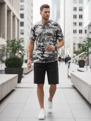 Herren-T-Shirt DSTREET NX2001R-SL-M HELLGRAU
