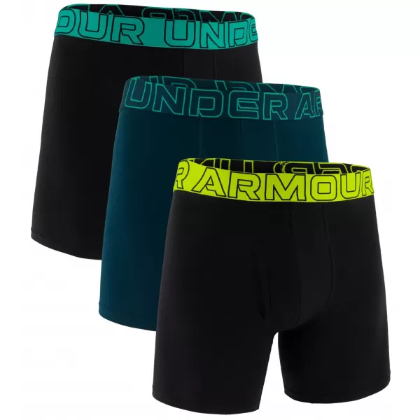  Herren-Boxershorts UNDER ARMOUR M PERF COTTON 6IN (3KS) 1383889-007 SCHWARZ 