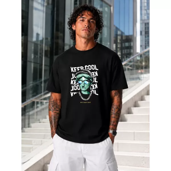  Herren-T-Shirt DSTREET NX1015R-BK-O SCHWARZ 