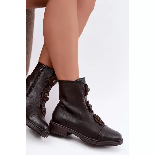  Damen-Stiefeletten BOTO ASA295-5 BRAUN 