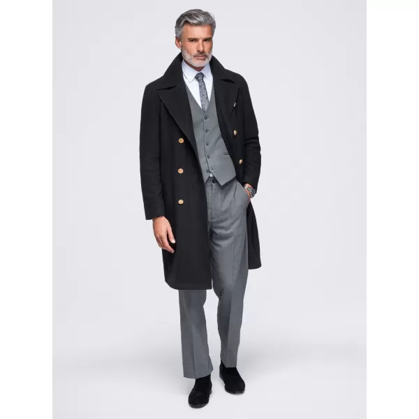  Herrenmantel OMBRE OM-COWC-0156 SCHWARZ 