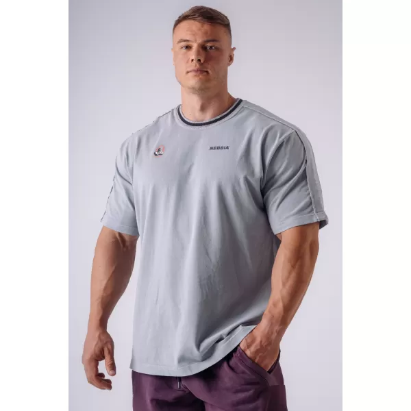  Herren-T-Shirts NEBBIA OLYMPIA MUSCLE COVER 942 HELLGRAU 