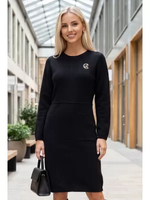 Strickkleid für Damen ALTISPORT ISIDORE SCHWARZ