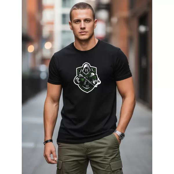  Herren-T-Shirt DSTREET NX088R SCHWARZ 