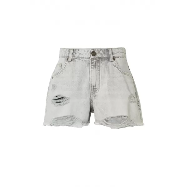  Damen-Shorts URBAN CLASSICS TB8193 HELLSILBERGRAU GEWASCHEN 
