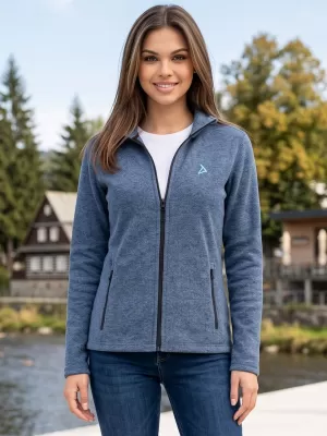 Fleece-Sweatshirt für Damen ALTISPORT ALW002852 DUNKLE DENIM-HIGHLIGHTS