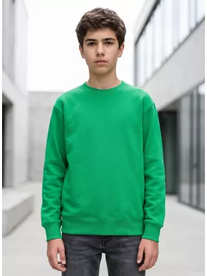 Kinder-Sweatshirt MALFINI CREW 427 MITTELGRÜN