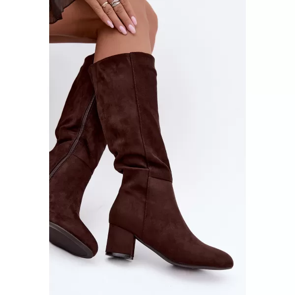  Damenstiefel S.BARSKI HY62-8131 SCHOKOLADE 
