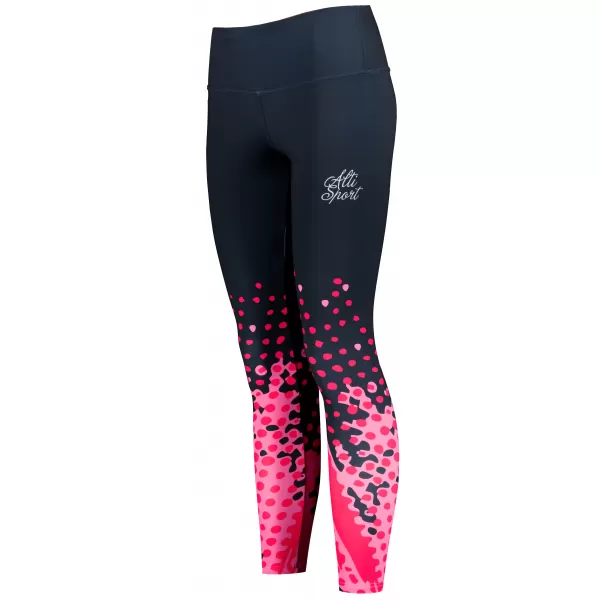  Premium-Leggings für Damen (neue Größen) ALTISPORT VOJ/ALW109LEG05 ROSA-SCHWARZ 