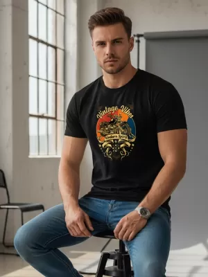 Herren-T-Shirt DSTREET NX052R SCHWARZ