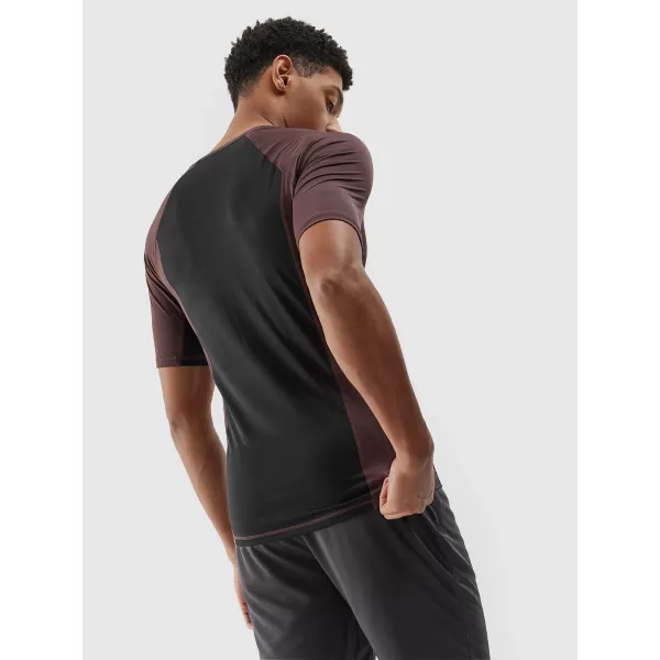  Herren-T-Shirt 4F WAW25TTSHM2402 DUNKELBRAUN 