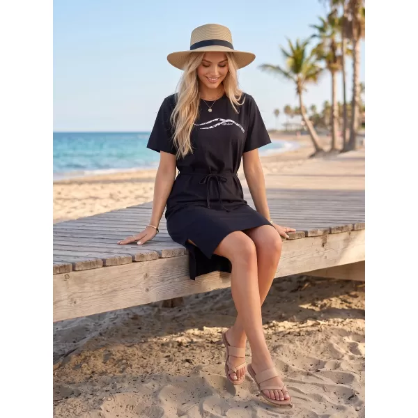  Kleid ALTISPORT ALW001816 SCHWARZ UND WEIß 