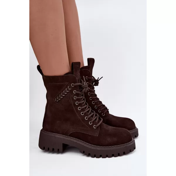  Damen-Stiefeletten D&A JC62-1035 BRAUN 