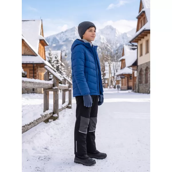  Warme Softshellhose für Kinder ALPINE PRO HERGO SCHWARZ 