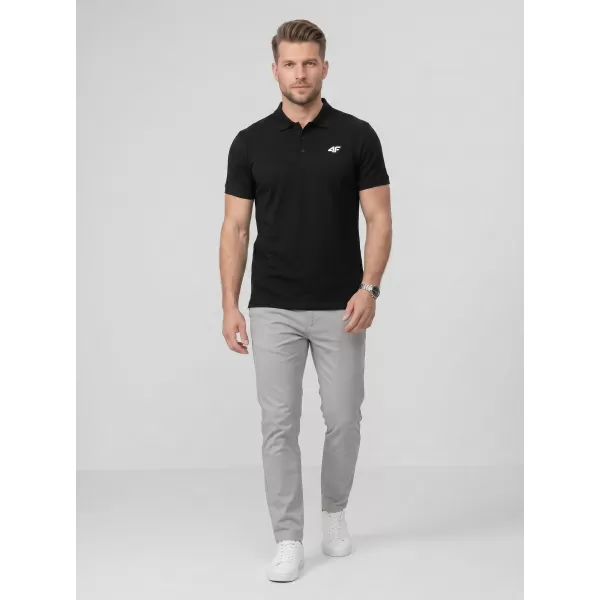  Herren-T-Shirt mit Kragen 4F WMM00TPTSM0770 TIEFSCHWARZ 