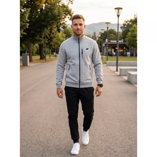  Herren-Sweatshirt 4F WMM00TSWSM2547 KALTE HELLGRAUE MELANGE 