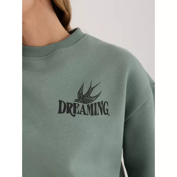  Damen-Sweatshirt SUBLEVEL D10600T02568H PISTAZIEN 