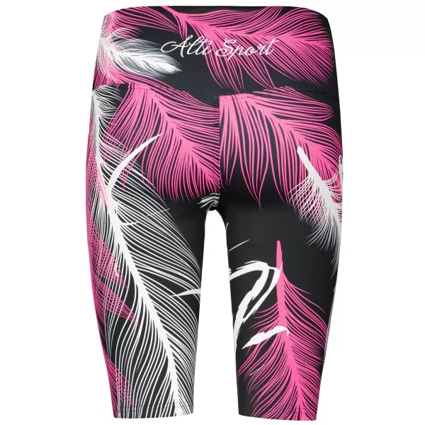  Premium-Overknee-Leggings für Damen (neue Größen) ALTISPORT VOJ/ALW001LEG06 SCHWARZ/ROSA 