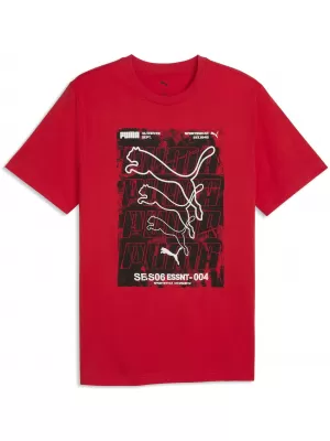 Herren-T-Shirt PUMA GRAPHICS BOX TEE 69436611 FÜR ALLE ZEITEN ROT