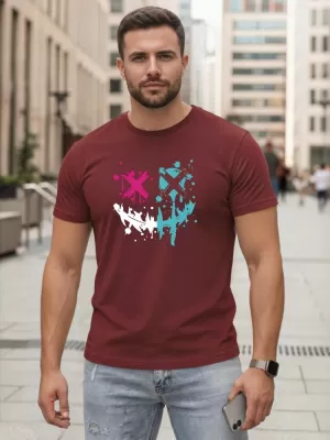 Herren-T-Shirt DSTREET NX5100R-BU BURGUND