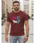 Herren-T-Shirt DSTREET NX5100R-BU BURGUND
