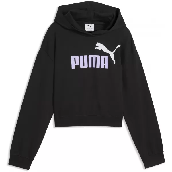  Kinder-Sweatshirt PUMA ESS 2 COLOR NO. 1 LOGO SHORT LENGTH HOOD 68607255 PUMA SCHWARZ/HELLLAVENDEL 