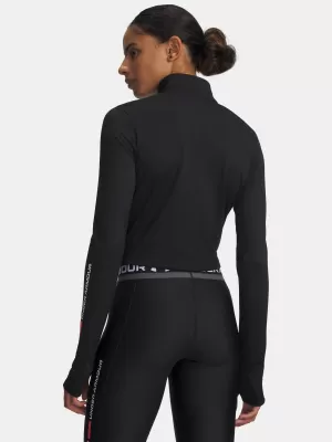 Damen-T-Shirt UNDER ARMOUR TECH BRANDED 1/2 ZIP 6009988-001 SCHWARZ
