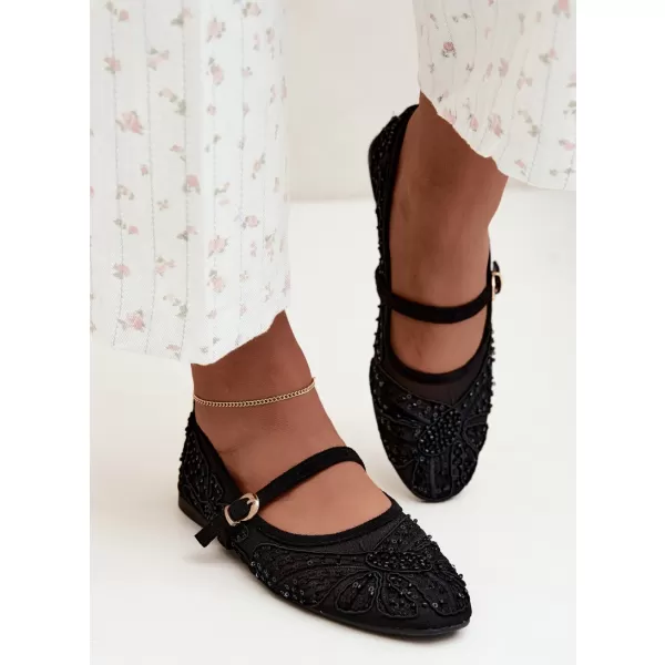  Ballerinas für Damen BOTO CH951 SCHWARZ 