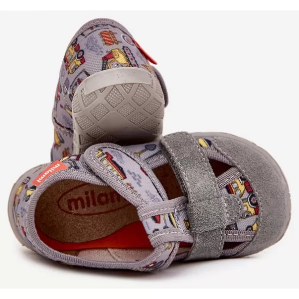  Kinderpantoffeln MILAMI 118/BR-32 GRAU 