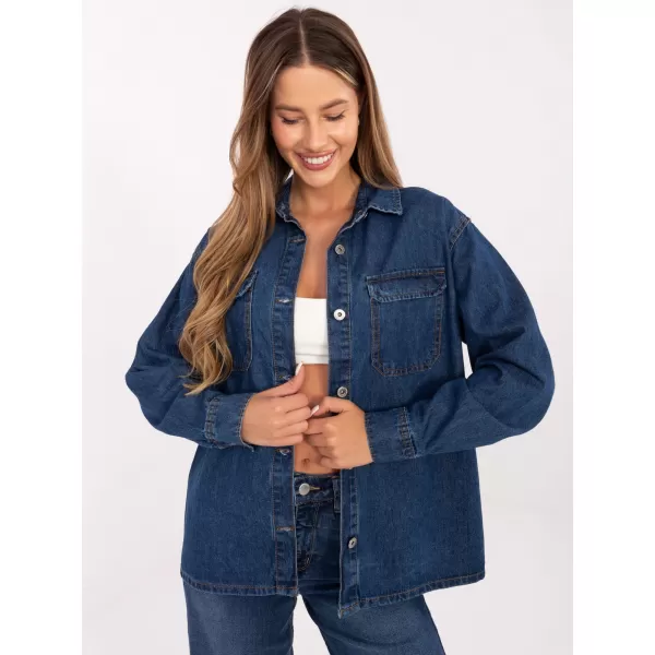  Damenhemd SUBLEVEL D80026BI11280M314 DUNKELBLAU 